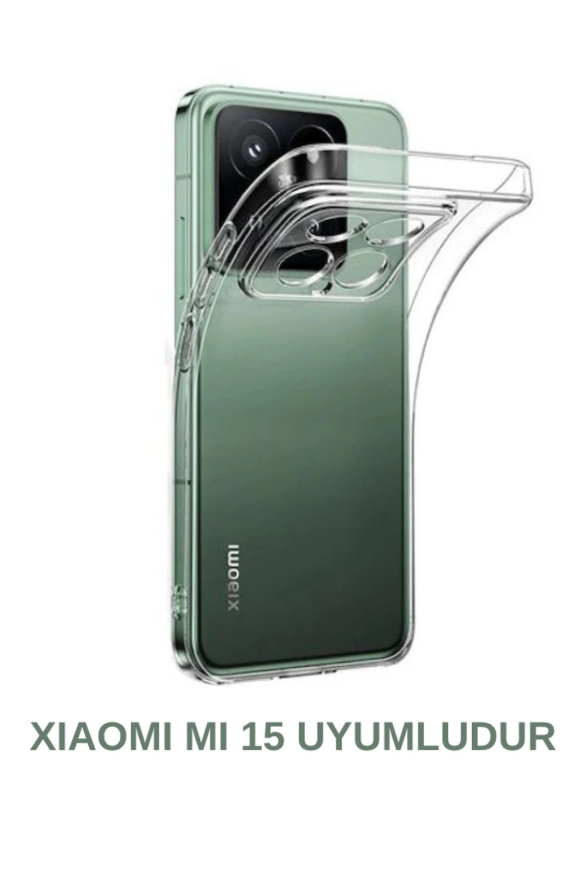 (LUX SEFFAF) Xiaomi Mi 15 Uyumlu Kamera Koruyuculu Yumuşak Lux Şeffaf Silikon Kılıf