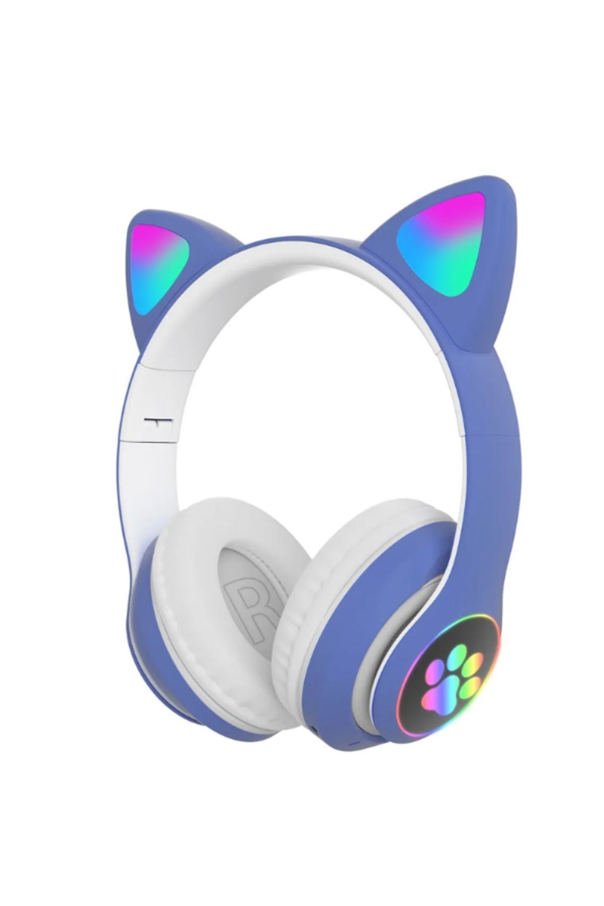Cat Kedili Bluetooth 5.0 Işıklı Kablosuz Mikrofonlu/aux/hafıza Kartı/kedili Kulaküstü Kulaklık