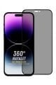 (360° HAYALET) iPhone 14 Pro Max Uyumlu 360° 4 Yönden Görünmez Hayalet ESD Tam Cam Ekran Koruyucu