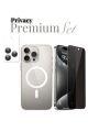 (HY-PREMIUM SET) 16 Pro Max Uyumlu Armor Hayalet Ekran Koruyucu+(IC) MagSafe Kılıf+Armor Lens Koruma