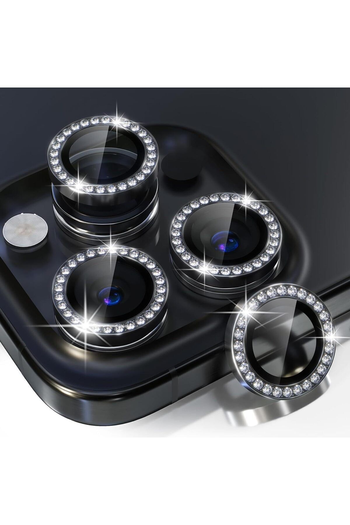 (TAŞLI LENS) Iphone 14 Pro Max / 14 Pro Uyumlu Taşlı Kamera Lens Koruyucu