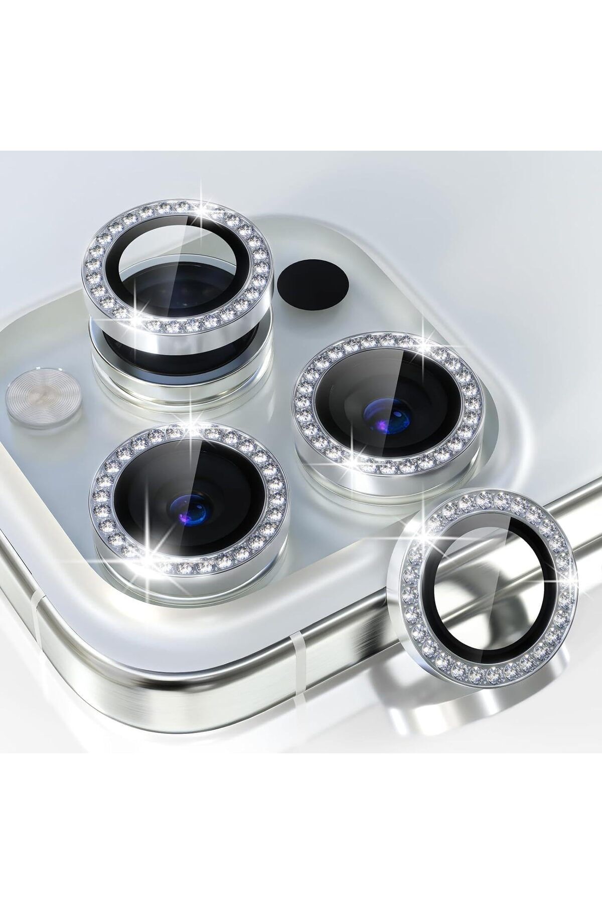 (TAŞLI LENS) Iphone 14 Pro Max / 14 Pro Uyumlu Taşlı Kamera Lens Koruyucu
