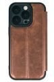 (KAPAKLI) iPhone 16 Pro Max Uyumlu Kapaklı Deri Görünümlü Kamera Korumalı İç Kartlıklı Kılıf Flip