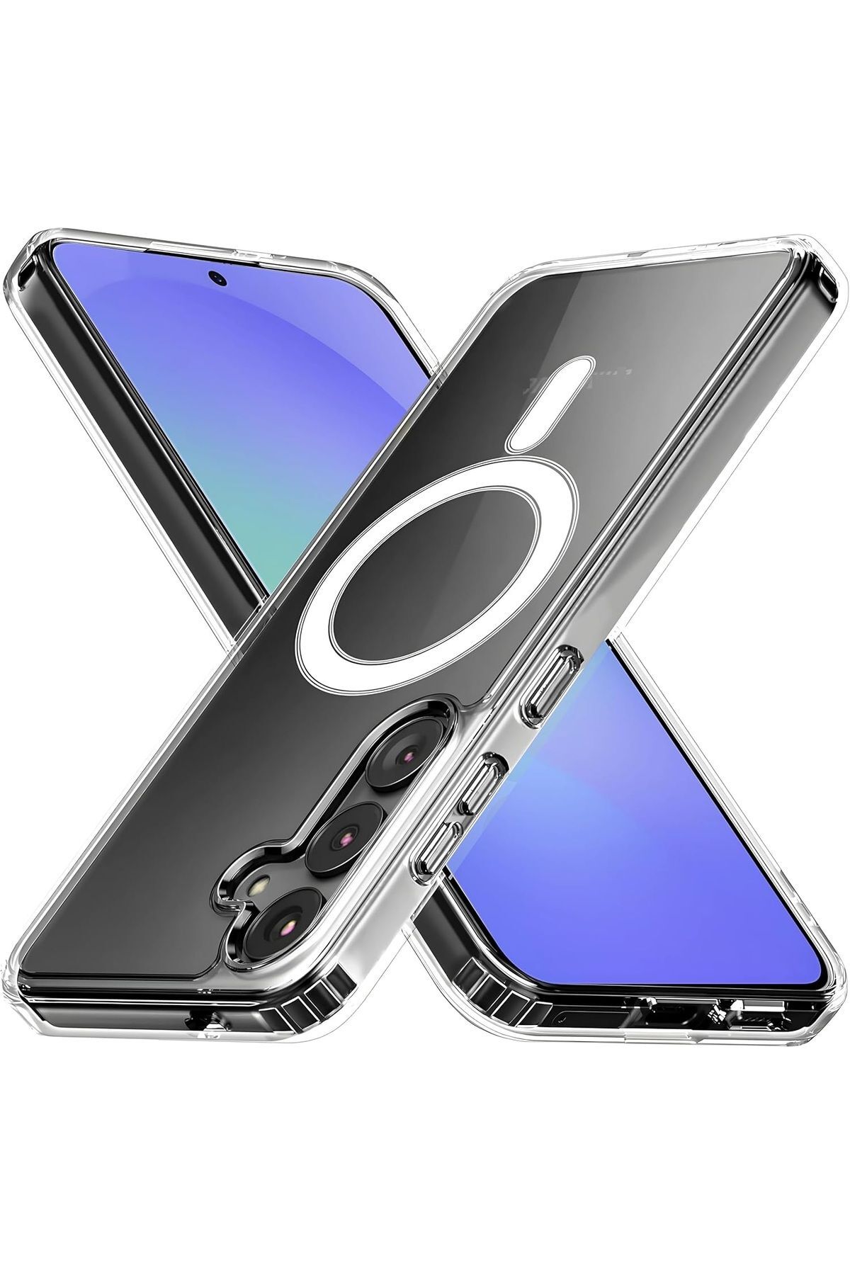 (MAGSAFE) Samsung Galaxy A36 Uyumlu MagSafe Wireless Özellikli Şeffaf Kılıf