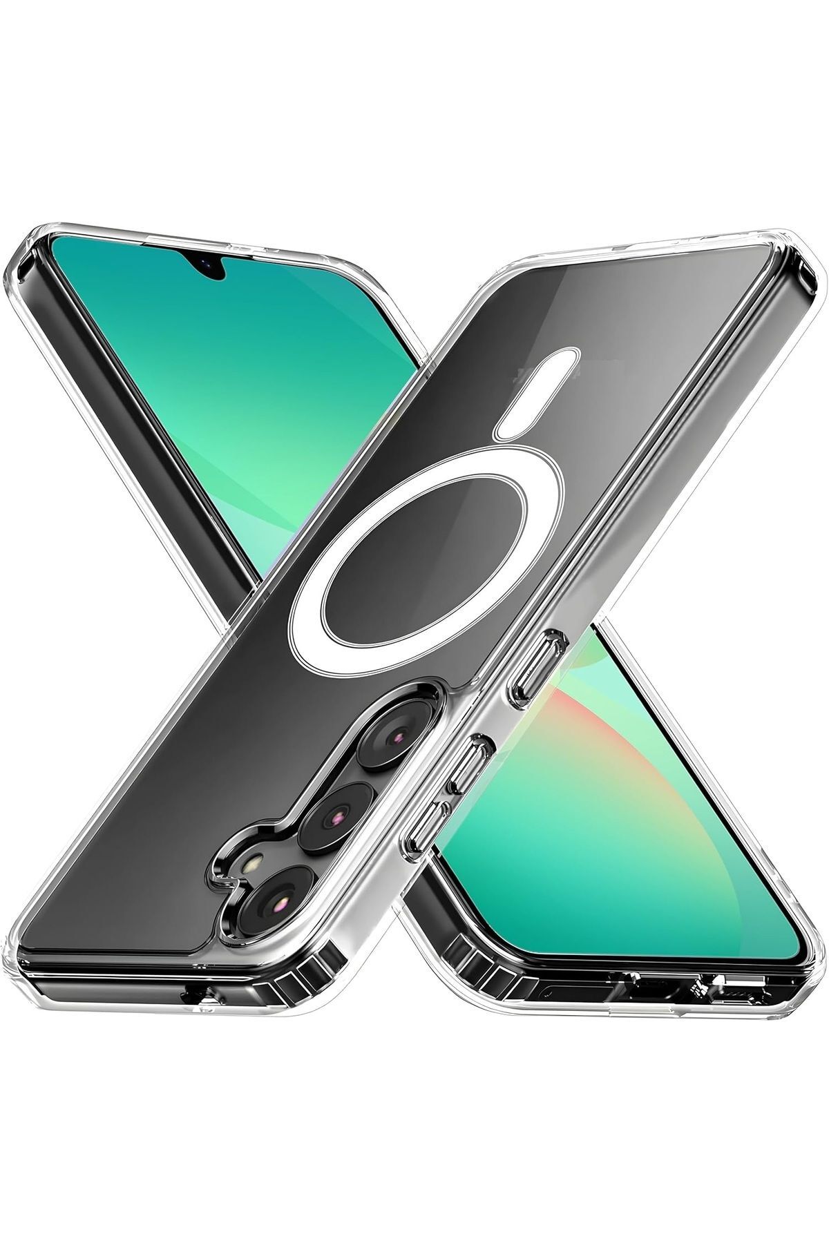 (MAGSAFE) Samsung Galaxy A26 Uyumlu MagSafe Wireless Özellikli Şeffaf Kılıf
