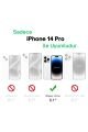iPhone 14 Pro ile Uyumlu 6D Tam Kaplayan 9H Temperli ESD Anti-Statik HD+ Cam Ekran Koruyucu