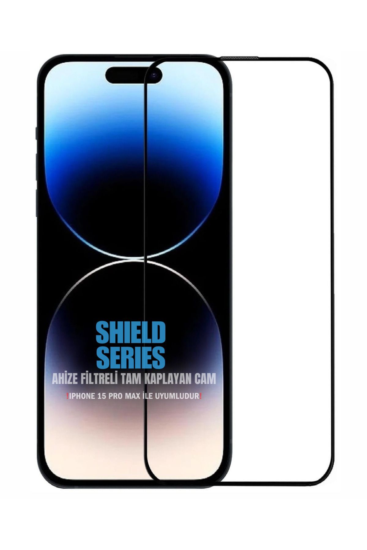 iPhone 15 Pro Max ile Uyumlu 6D Tam Kaplayan 9H Temperli ESD Anti-Statik HD+ Cam Ekran Koruyucu