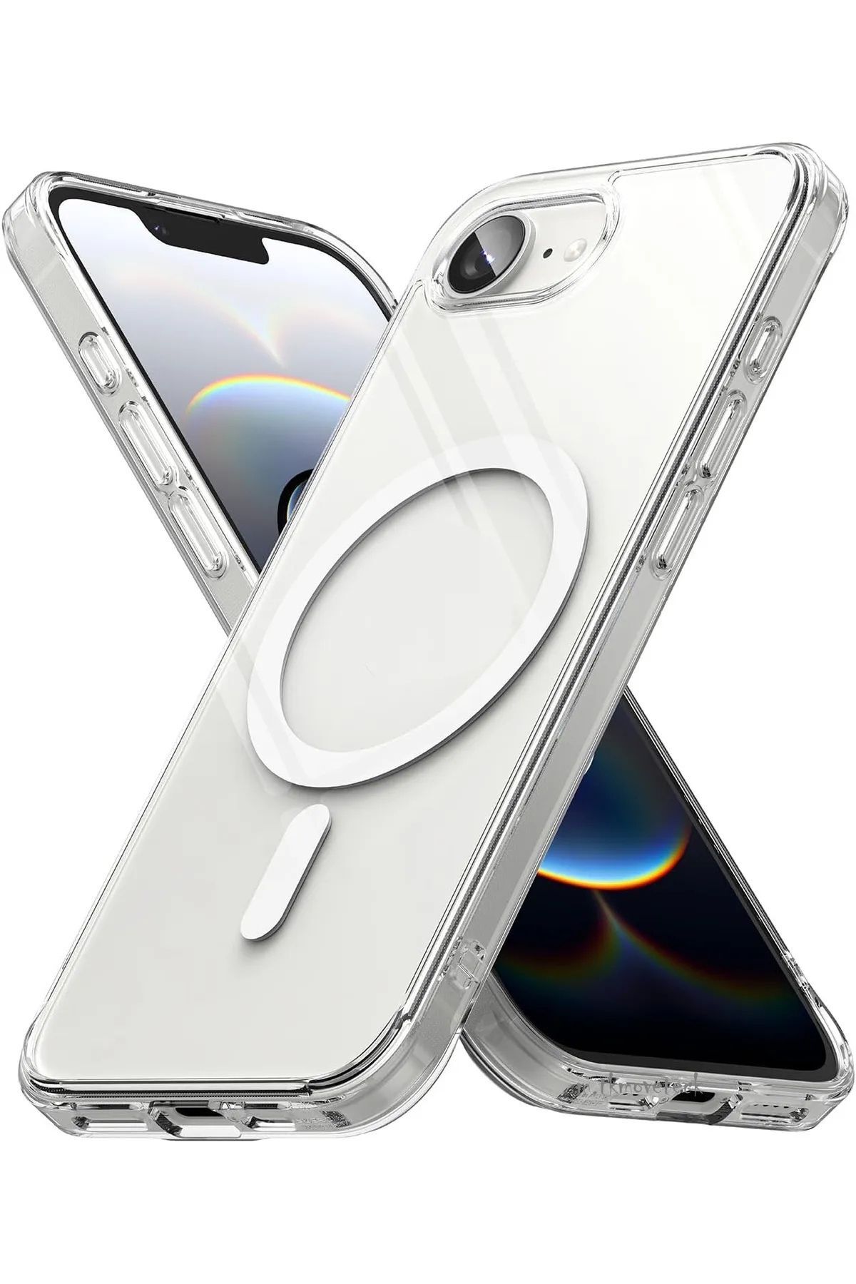(SERT MİKA KILIF) iPhone 16e (2025) Uyumlu Şeffaf Sert Mika SARARMAZ Magsafe İnce Fit Kılıf
