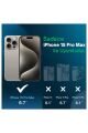 1H1M iPhone 15 Pro Max Uyumlu 1 Hayalet Cam Ekran Koruyucu & 1 Magsafe Kılıf