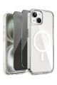 2H1M iPhone 14 Plus Uyumlu 2 Hayalet Cam Ekran Koruyucu & 1 Magsafe Kılıf