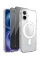 2H1M iPhone 16 Plus Uyumlu 2 Hayalet Cam Ekran Koruyucu & 1 Magsafe Kılıf