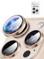 (PREMIUM LENS) 16 Pro Max / 16 Pro Çöl Titanyum Uyumlu Kolay Kurulum Aparatlı Premium Lens Koruyucu