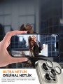 (PREMIUM LENS) 16 Pro Max / 16 Pro Natürel Titanyum Uyumlu Kolay Kurulum Aparatlı Premium Lens Koruyucu