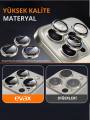 (PREMIUM LENS) 16 Pro Max / 16 Pro Natürel Titanyum Uyumlu Kolay Kurulum Aparatlı Premium Lens Koruyucu