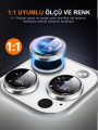 (PREMIUM LENS) 16 Pro Max / 16 Pro Beyaz Titanyum Uyumlu Kolay Kurulum Aparatlı Premium Lens Koruyucu
