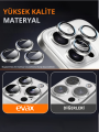(PREMIUM LENS) 16 Pro Max / 16 Pro Beyaz Titanyum Uyumlu Kolay Kurulum Aparatlı Premium Lens Koruyucu