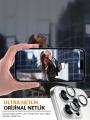 (PREMIUM LENS) 16 Pro Max / 16 Pro Beyaz Titanyum Uyumlu Kolay Kurulum Aparatlı Premium Lens Koruyucu
